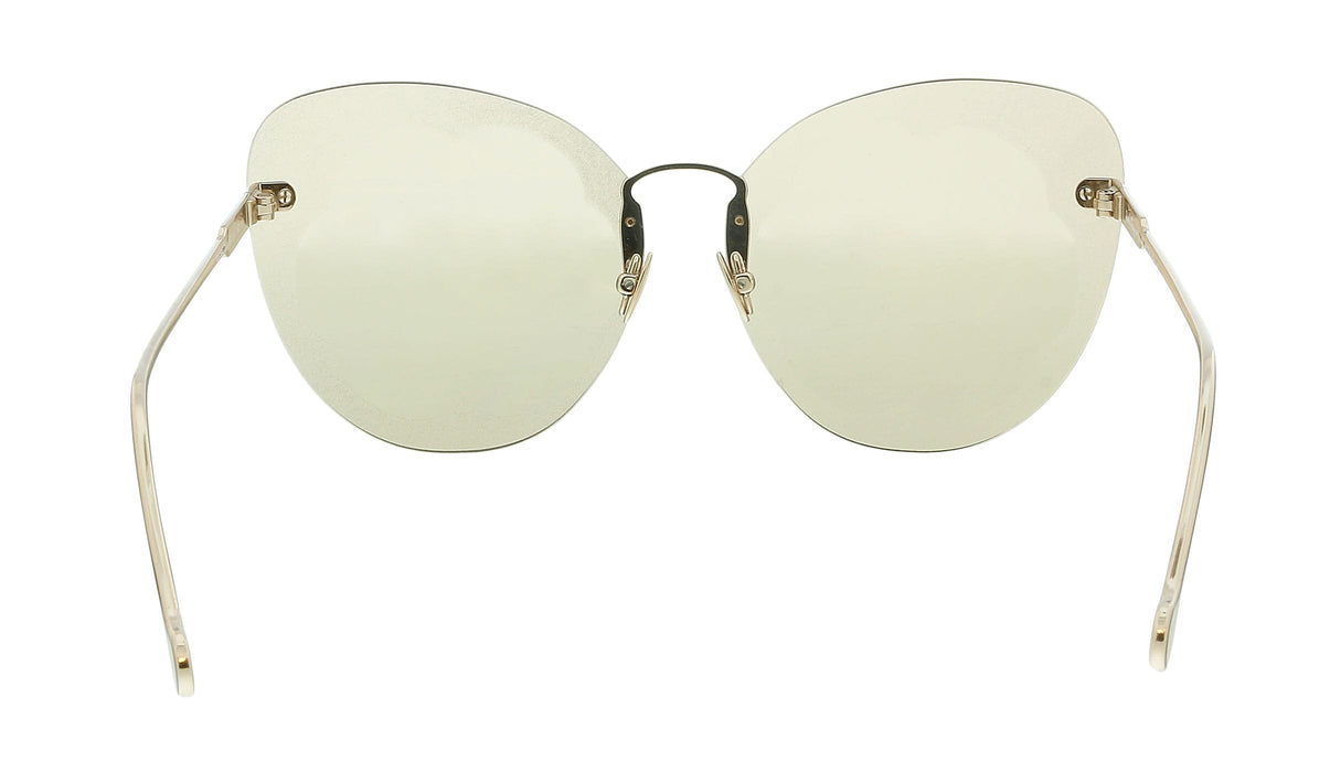 Salvatore Ferragamo SF178S FIORE 718 Shiny Gold/Birch Butterfly Sunglasses