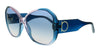 Salvatore Ferragamo  Blue Antique Lilac Gradient Modified Rectangle Sunglasses