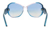 Salvatore Ferragamo SF942S 431 Blue Antique Lilac Gradient Modified Rectangle Sunglasses