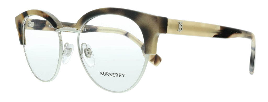 Burberry   Beige Havana Phantos Eyeglasses