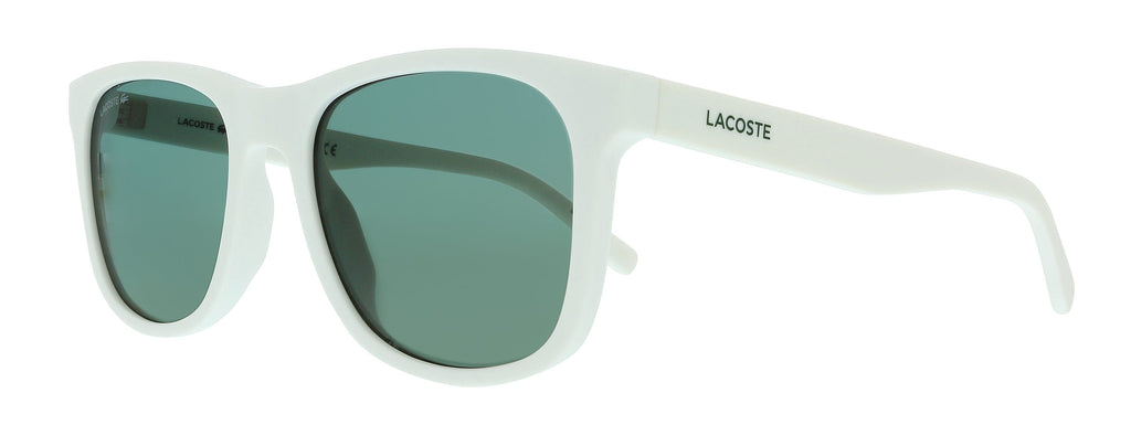 Lacoste  Matte White Rectangle Sunglasses