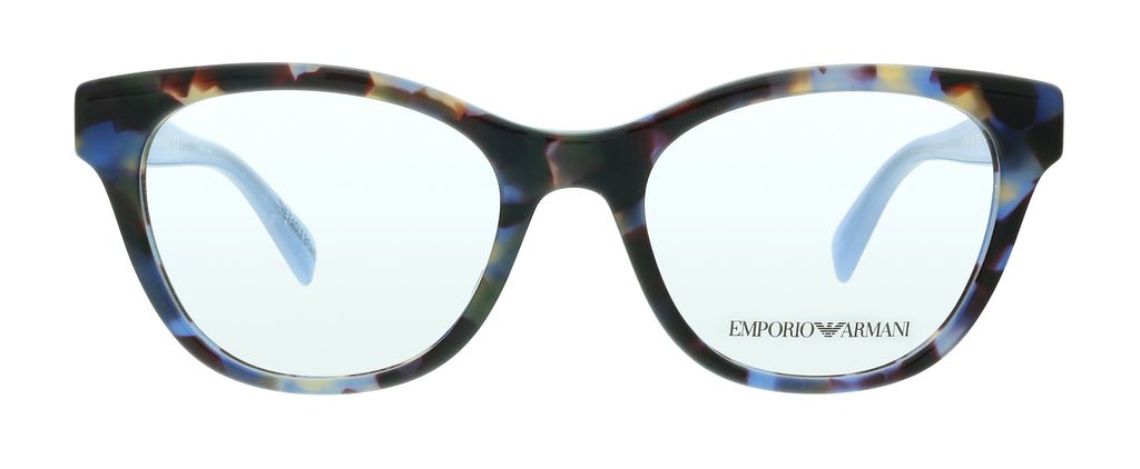 Emporio Armani 0EA3162 5828 Shiny Blue Havana Cat Eye Eyeglasses