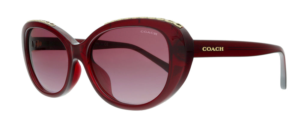 Coach  Burgundy Oval Sunglasses