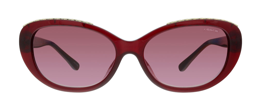 Coach 0HC8296U 56158H Burgundy Oval Sunglasses