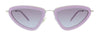 Miu Miu 0MU 60US 136300 Core Opal Lilac Cat Eye Sunglasses