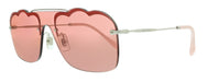 Miu Miu 0MU 55US 1BC177 Core  Silver Irregular Sunglasses