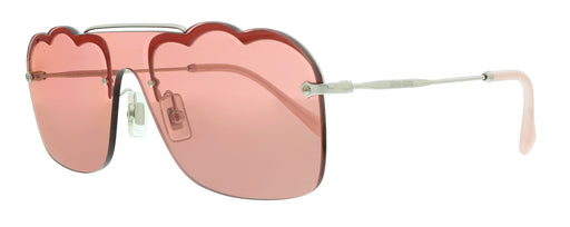 Miu Miu 0MU 55US 1BC177 Core  Silver Irregular Sunglasses