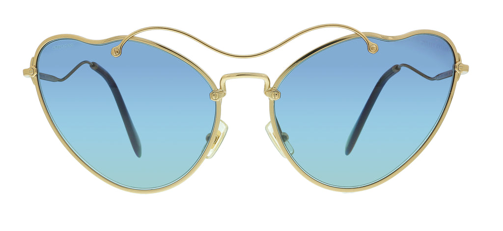 Miu Miu 0MU 55RS 7OE5R2 Gold Irregular Sunglasses