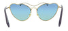 Miu Miu 0MU 55RS 7OE5R2 Gold Irregular Sunglasses