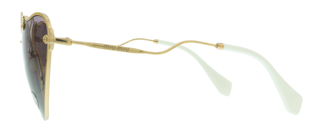 Miu Miu 0MU 55RS 7OE6X1 Antique Gold Irregular Sunglasses