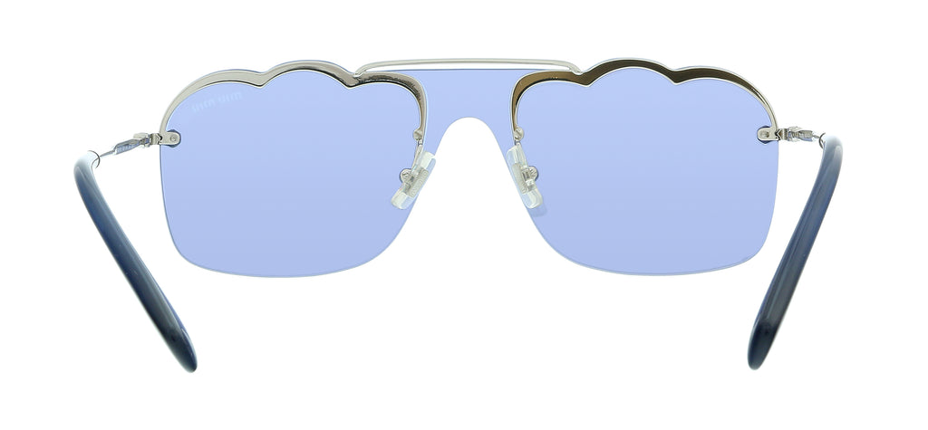 Miu Miu 0MU 55US 1BC178 Silver Irregular Sunglasses