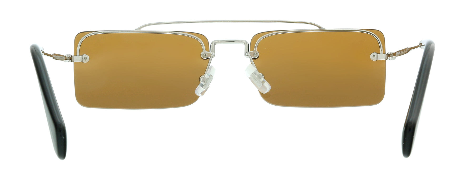 Miu Miu 0MU 06SS C8O1A0 Silver Rectangle Sunglasses
