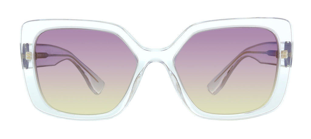 Miu Miu 0MU 09VS 03I09B Transparent Rectangle Sunglasses