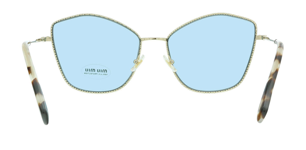 Miu Miu 0MU 60VS ZVN02F Pale Gold Cat Eye Sunglasses