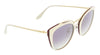 Prada Conceptual PR 20US YNC226 Gold Ivory Bordeaux Plastic Cat-Eye Sunglasses Violet Gradient Lens