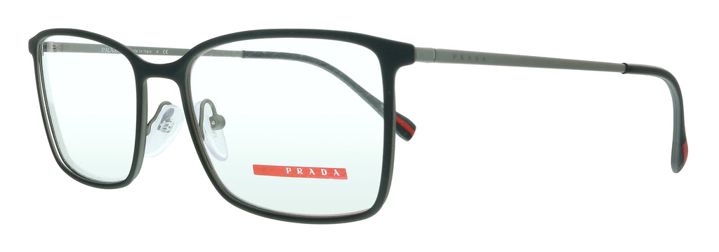 Eyeglasses Prada Linea Rossa PS 51 LV 6BJ1O1 Black Rubber/Gunmetal Rubber