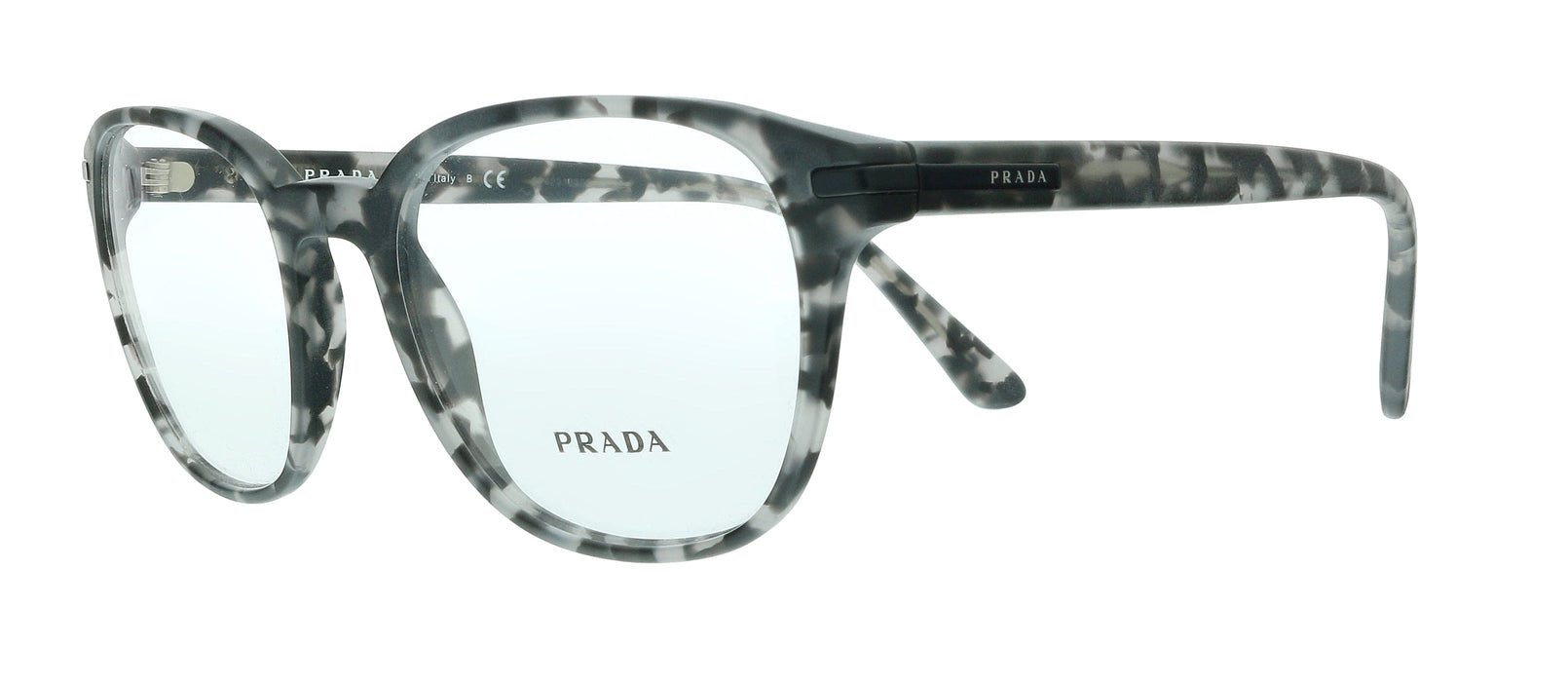Prada 0PR 12WV VH31O1 Matte Grey Tortoise Pillow Eyeglasses