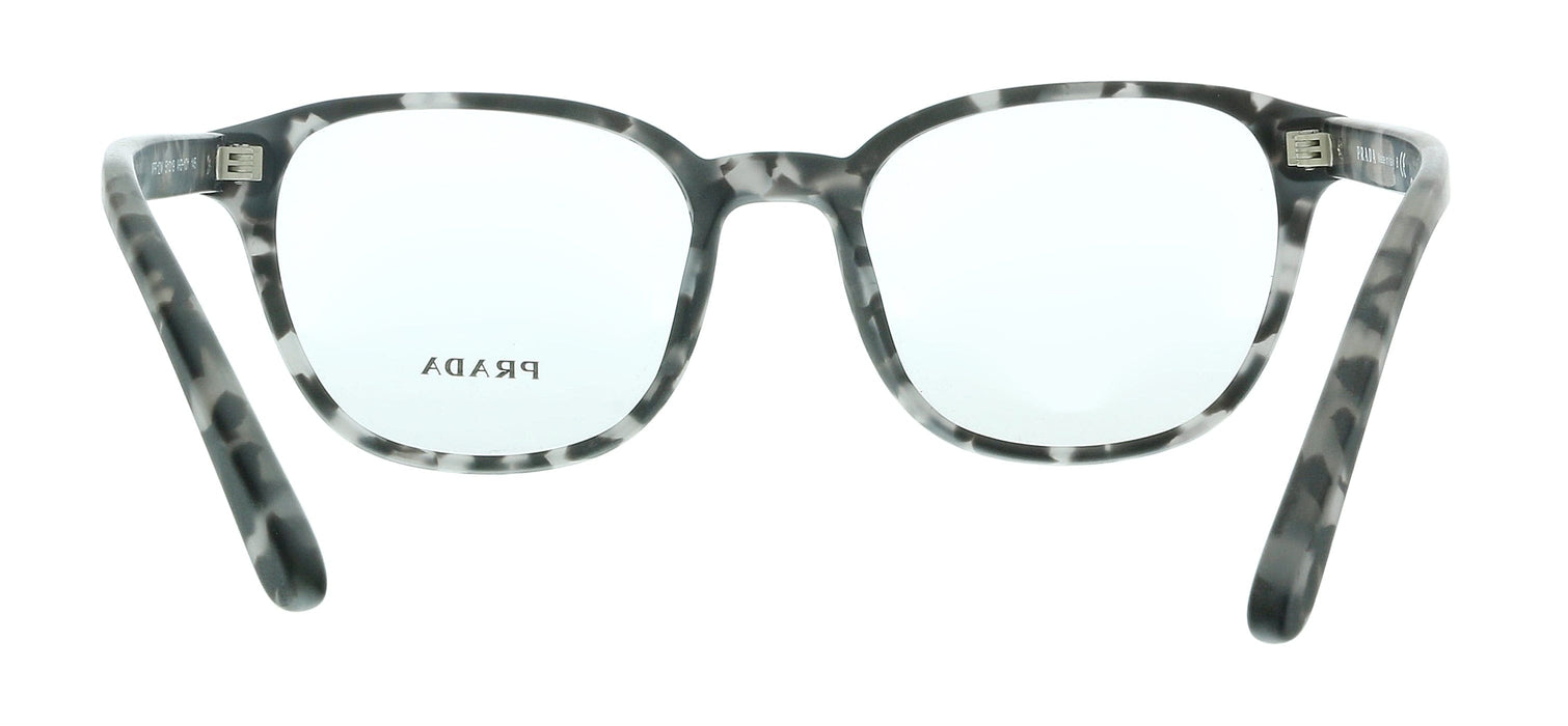 Prada 0PR 12WV VH31O1 Matte Grey Tortoise Pillow Eyeglasses