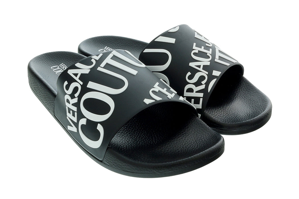 Versace Jeans Couture Womens Bold Monochrome Logo Slides-EU36