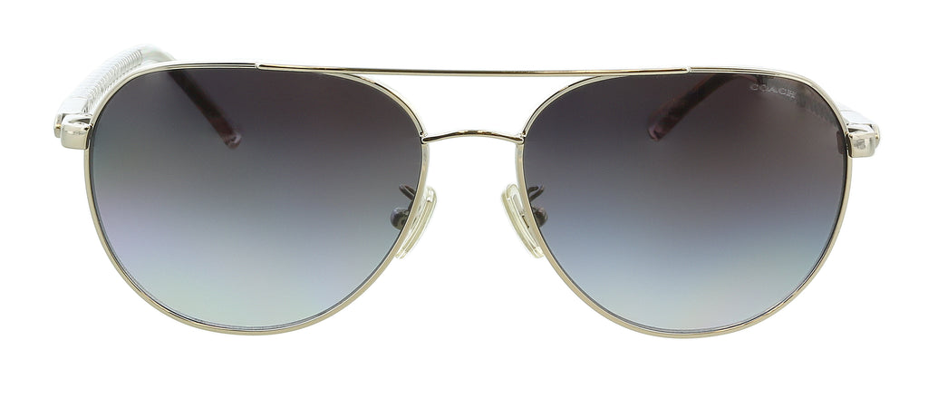 Coach 0HC7053 922611 Silver/Crystal Aviator Sunglasses