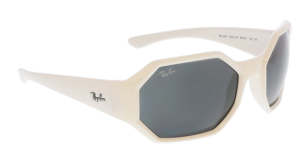 Ray-Ban 0RB4337 649187 Gloss White Square Sunglasses