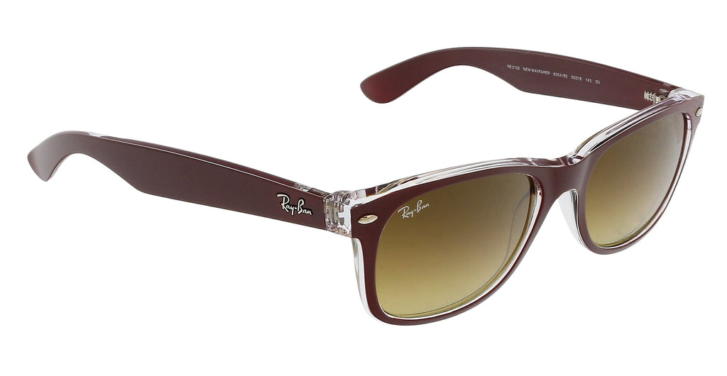 Ray-Ban 0RB2132 605485 New Wayfarer Bordeaux  Square Sunglasses