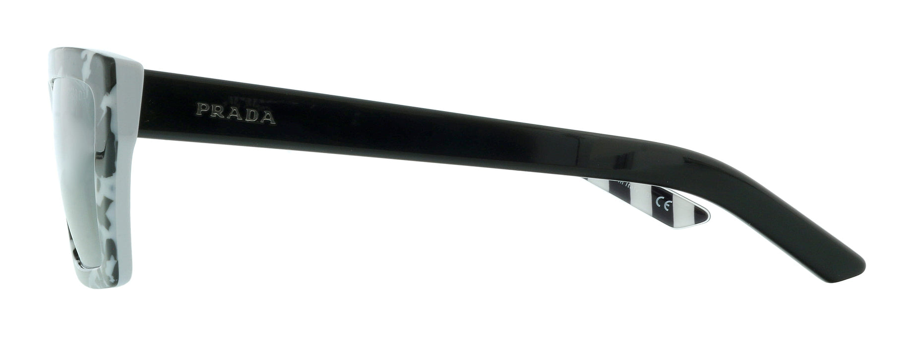 Prada 0PR 04VS 4433C2 Millenials Black White Havana Irregular Sunglasses