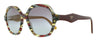 Prada  Striped Bordeaux Round Sunglasses