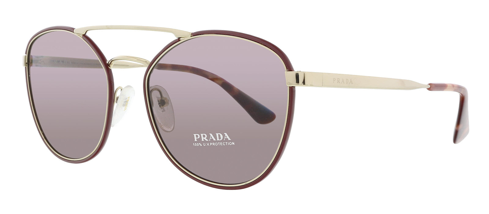 Prada 0PR 63TS VIY6X1 Bordeaux Round Sunglasses