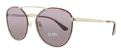 Prada 0PR 63TS VIY6X1 Bordeaux Round Sunglasses