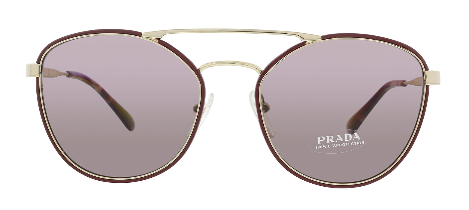 Prada 0PR 63TS VIY6X1 Bordeaux Round Sunglasses