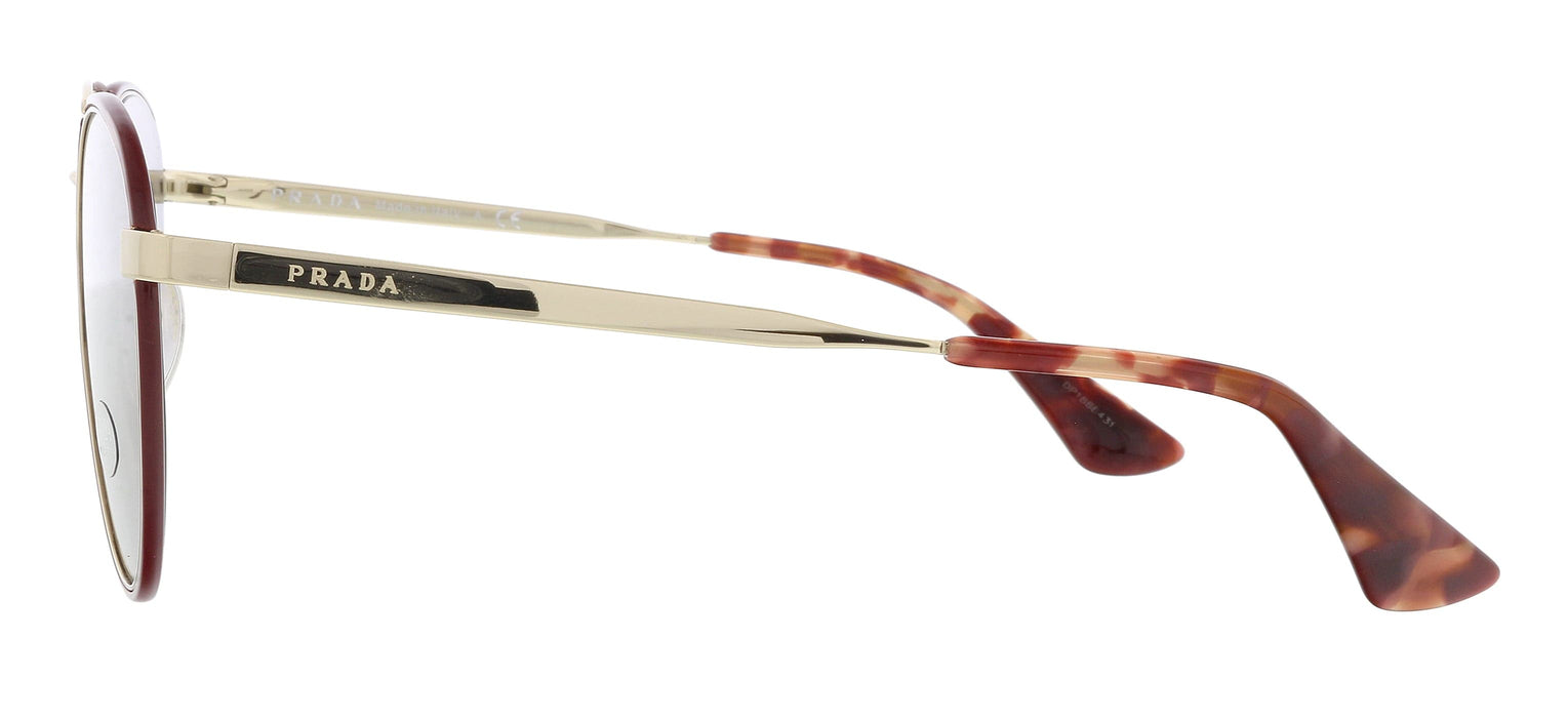 Prada 0PR 63TS VIY6X1 Bordeaux Round Sunglasses