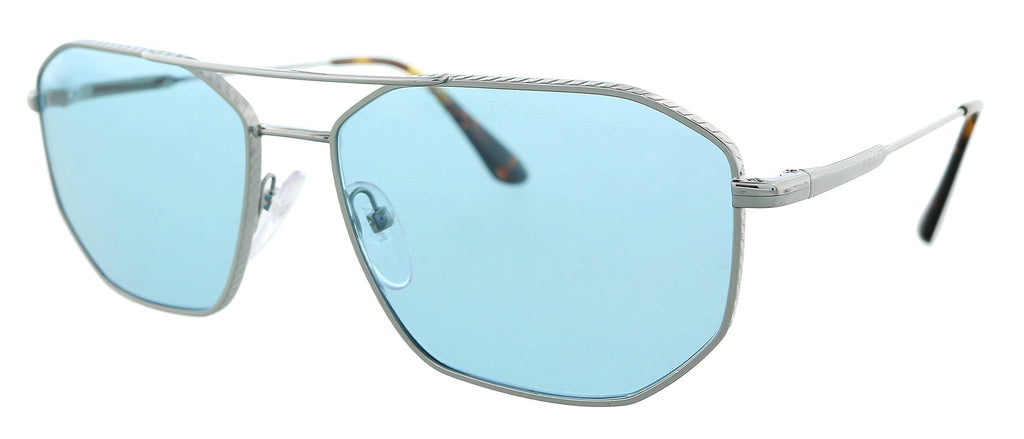 Prada  Gunmetal Silver Aviator Sunglasses