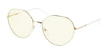 Prada 0PR 65XS ZVN01F Pale Gold Round Sunglasses
