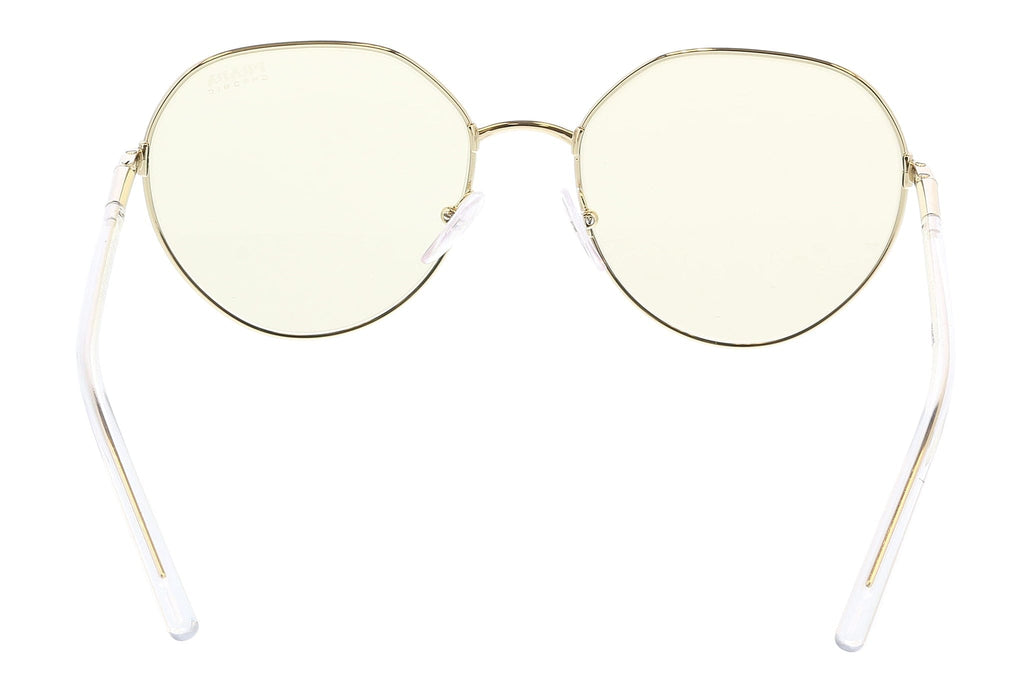 Prada 0PR 65XS ZVN01F Pale Gold Round Sunglasses