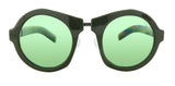 Prada 0PR 10XS 5401G2 Cat Walk Green Round Sunglasses