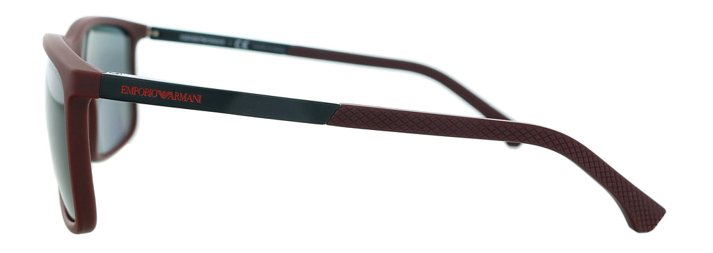 Emporio Armani 0EA4058 525187 Rubber Bordeaux Rectangle Sunglasses