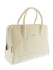 Pierre Cardin White Top Handle Leather Satchel Bag