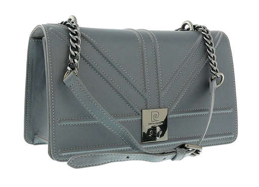 Pierre Cardin Grey Leather Small Structured Shoulder Bag