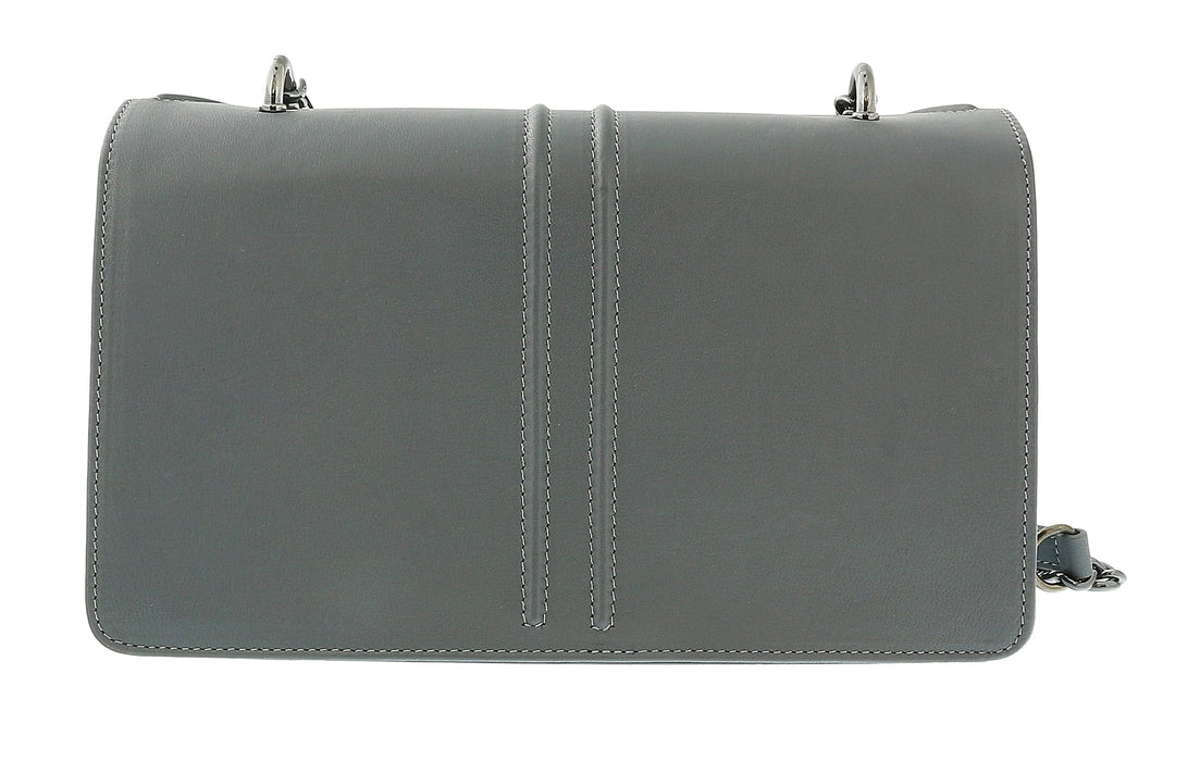 Pierre Cardin Grey Leather Small Structured Shoulder Bag