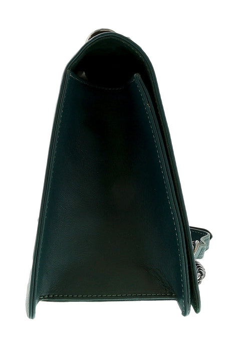 Pierre Cardin Teal Leather Medium Structured Shoulder Bag