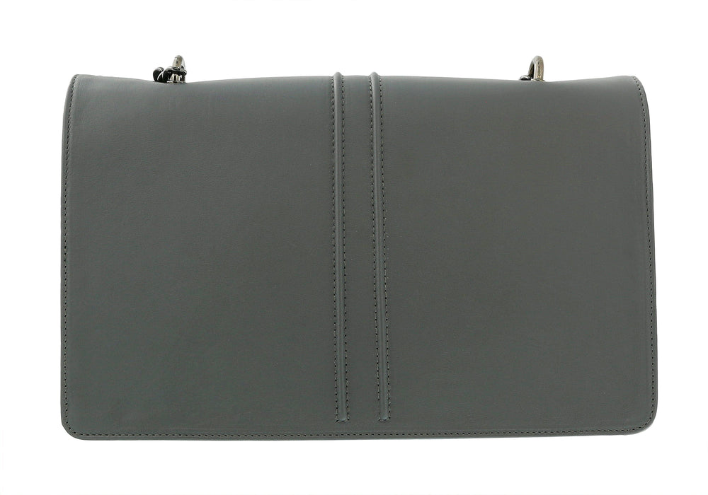 Pierre Cardin Grey Leather Medium Structured Shoulder Bag