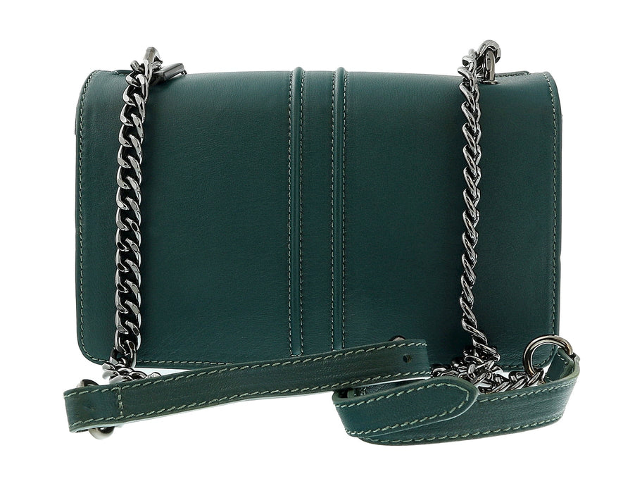 Pierre Cardin Teal Leather Large Structured Shoulder Bag