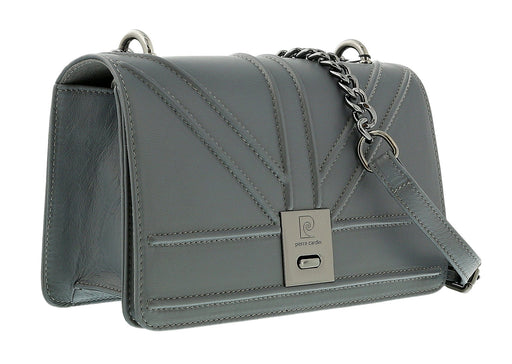 Pierre Cardin Grey Leather Large Structured Shoulder Bag