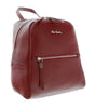 Pierre Cardin Burgundy  Leather Classic Medium Fashion Backpack