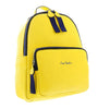 Pierre Cardin Yellow Leather Classic Medium Double Zip Fashion Backpack