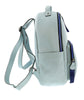 Pierre Cardin Light Blue Leather Classic Medium Double Zip Fashion Backpack