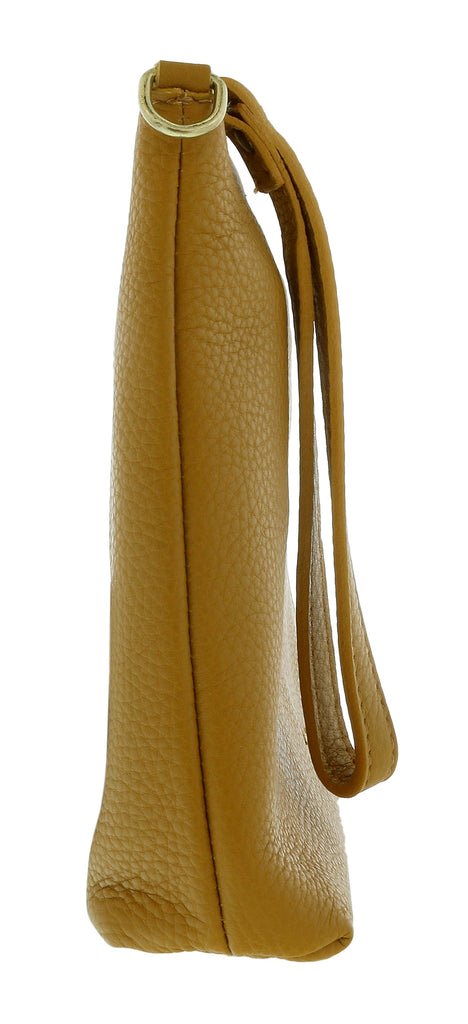 Pierre Cardin Yellow Leather Simple Everyday Small Clutch Crossbody Pouch