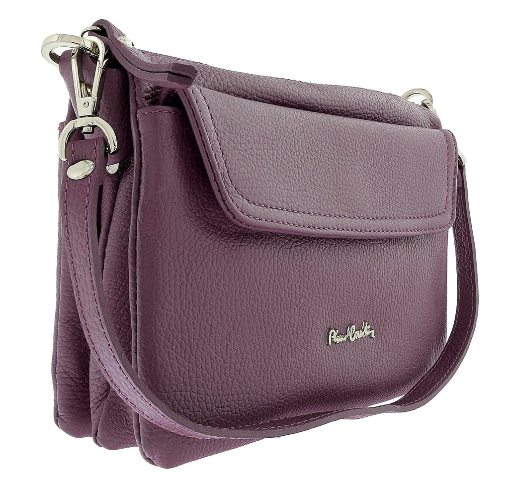 Pierre Cardin Lavender Leather Small Clutch Crossbody Bag