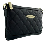Pierre Cardin Navy Blue Leather Quilted Crossbody Bag